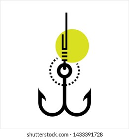 Icono de enlace de pesca Diseño Conjunto de imágenes de arte vector