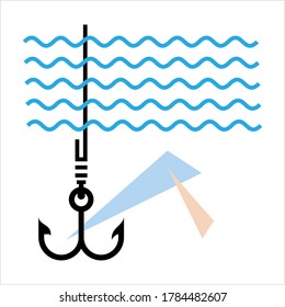 Fishing Hok Icon Design Set Vektorgrafik Illustration