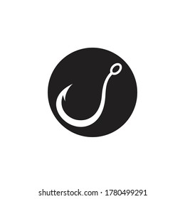 Fishing hook icon design template vector illustration