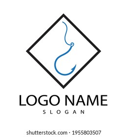 Fishing hook icon design template vector illustration