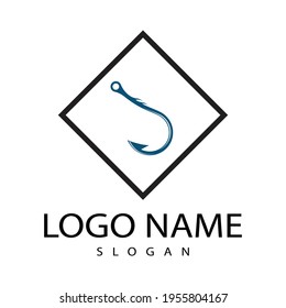 Fishing hook icon design template vector illustration
