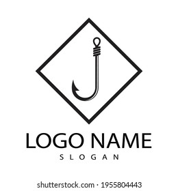 Fishing hook icon design template vector illustration