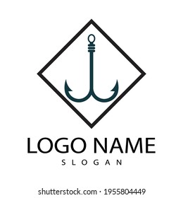 Designvorlage für das Angelhakensymbol, Vektorgrafik
