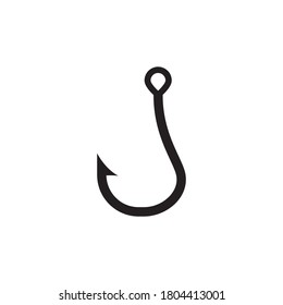 Fishing Hook Icon Design Vector Template