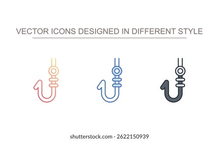 Fishing Hook icon design with white background stock illustration