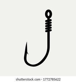 Fishing hook icon. Editable icon on white background.