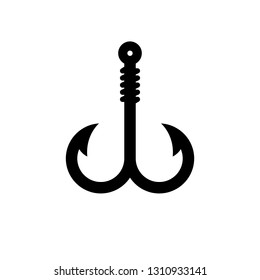 Fishing hook icon. Editable vector 500x500 Pixel.