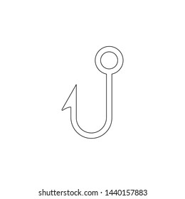 fishing hook icon. Element of camping for mobile concept and web apps icon. Outline, thin line icon for website design and development, app development