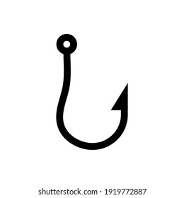 Fishing hook icon. Fish bait catch symbol. Vector isolated on white