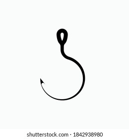 Fishing Hook Icon. Fisherman Equipment Symbol - Vector, Sign for Design, Presentation, Website or Apps Elements.