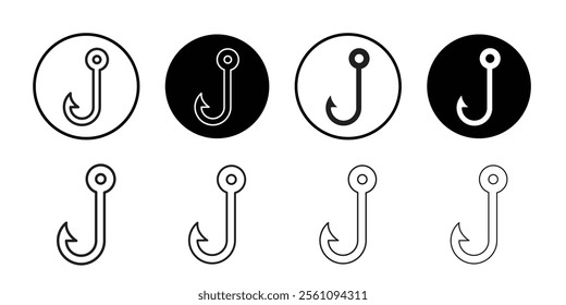 Fishing hook icon Flat line symbol