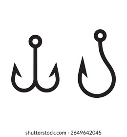 Fishing hook icon. Hook icon illustration flat. Hook symbol. Vector eps 10