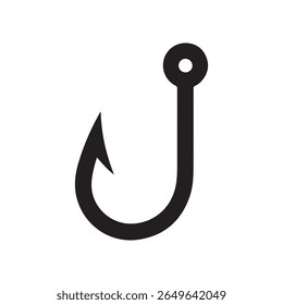 Fishing hook icon. Hook icon illustration flat. Hook symbol. Vector eps 10