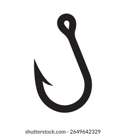Fishing hook icon. Hook icon illustration flat. Hook symbol. Vector eps 10