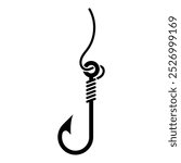Fishing hook icon isolated on white background