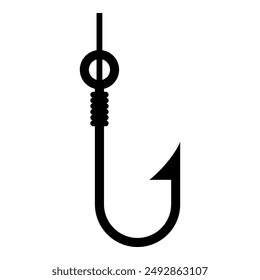 Fishing hook icon isolated on white background