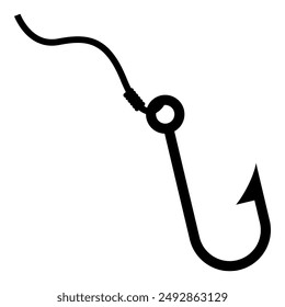 Fishing hook icon isolated on white background