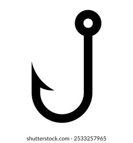 Fishing hook icon isolated on white background