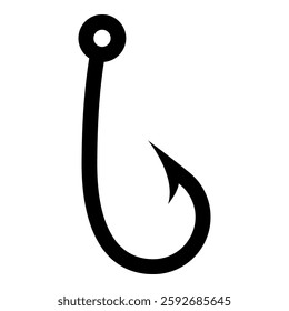 Fishing hook icon isolated on white background