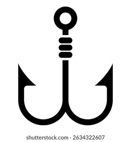 Fishing hook icon isolated on white background