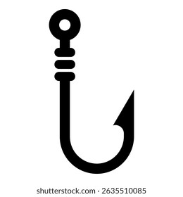 Fishing hook icon isolated on white background