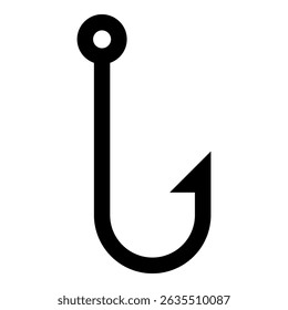Fishing hook icon isolated on white background