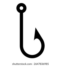 Fishing hook icon isolated on white background