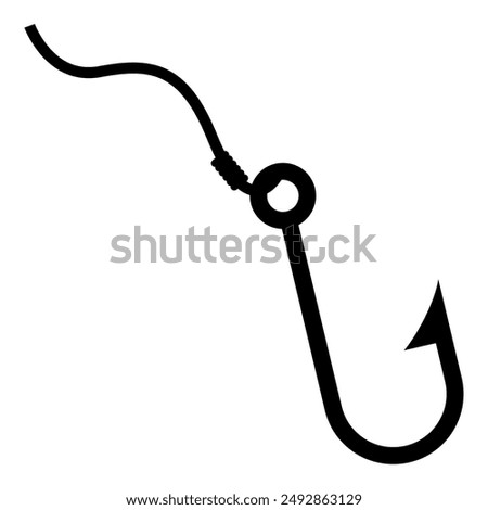 Fishing hook icon isolated on white background