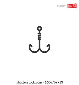 Fishing Hook Icon Logo Design