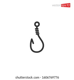 Fishing Hook Icon Logo Design