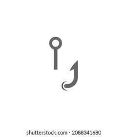 Logo-Design-Illustrationsvorlage für das Angelhaken-Symbol