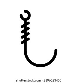 fishing hook icon or logo isolated sign symbol vector illustration - high quality black style vector icons
