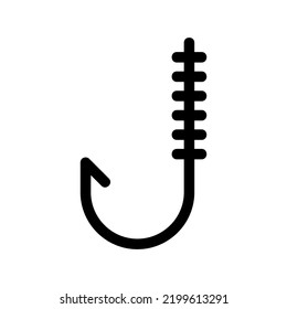 fishing hook icon or logo isolated sign symbol vector illustration - high quality black style vector icons
