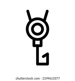fishing hook icon or logo isolated sign symbol vector illustration - high quality black style vector icons

