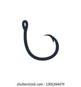 Fishing hook icon logo vector design