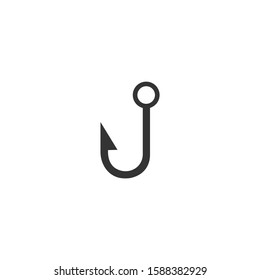 Fishing hook icon on a white background