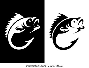  ícone do anzol de pesca silhueta vetor linha ilustração