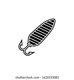 fishing hook icon. Simple glyph, flat vector of camping icons for ui and ux, website or mobile application