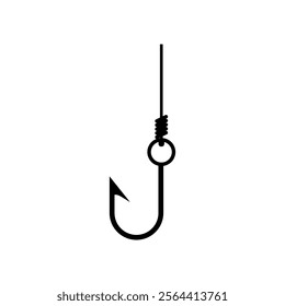 Fishing hook icon symbol sign design vector
