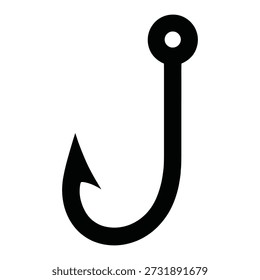 Símbolo de ícone de anzol de pesca design simples para uso gráfico ícone