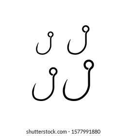 fishing hook icon trendy flat design
