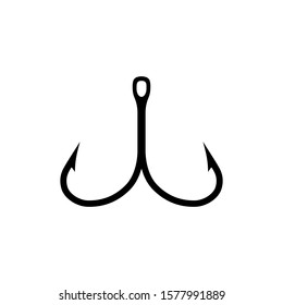 fishing hook icon trendy flat design