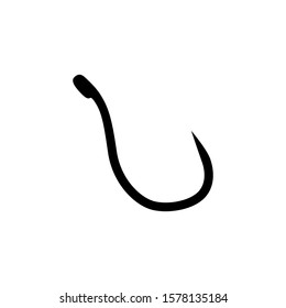 fishing hook icon trendy flat design