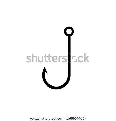 fishing hook icon trendy flat design vector