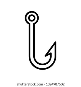 fishing hook icon vector