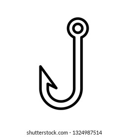 fishing hook icon vector
