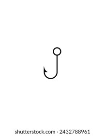 fishing hook icon, vector best line icon.
