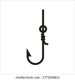 Fishing hook icon. vector Editable on white background