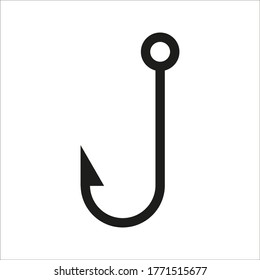 Fishing hook icon. vector Editable on white background