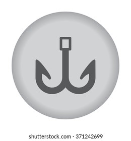 Fishing hook icon. Vector eps 10.